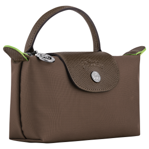 Le Pliage Green Pouch with handle Terra – Recycled canvas