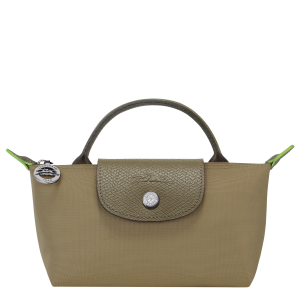 Le Pliage Green Pouch with handle Artichoke – Recycled canvas