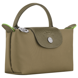 Le Pliage Green Pouch with handle Artichoke – Recycled canvas
