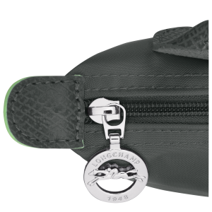 Le Pliage Green Pouch with handle Graphite – Recycled canvas