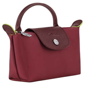 Le Pliage Green Pouch with handle Pomegranate – Recycled canvas