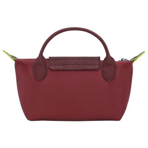 Le Pliage Green Pouch with handle Pomegranate – Recycled canvas