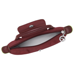 Le Pliage Green Pouch with handle Pomegranate – Recycled canvas