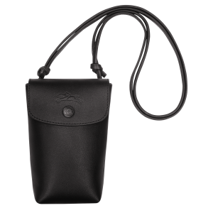 Le Pliage Xtra Phone case with leather lace Black – Leather