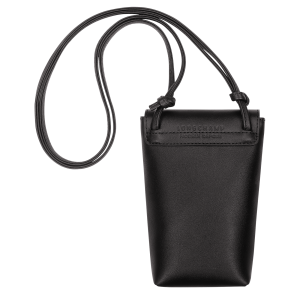 Le Pliage Xtra Phone case with leather lace Black – Leather