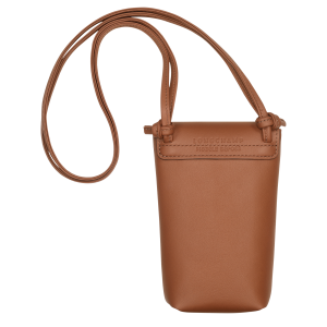 Le Pliage Xtra Phone case with leather lace Cognac – Leather