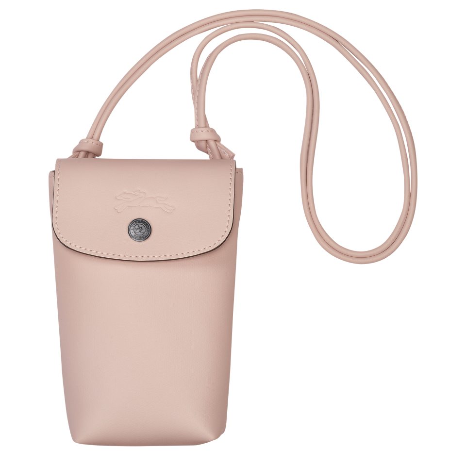 Le Pliage Xtra Phone case with leather lace Nude - Leather