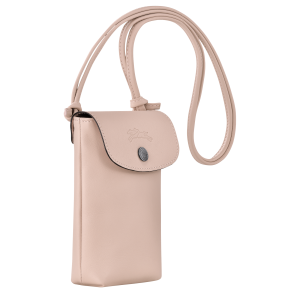 Le Pliage Xtra Phone case with leather lace Nude – Leather