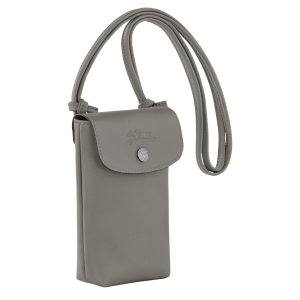 Le Pliage Xtra Phone case with leather lace Turtledove – Leather