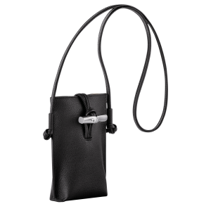 Le Roseau Phone case Black – Leather