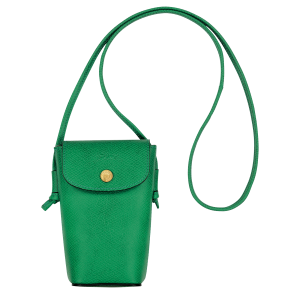 Épure Phone case with leather lace Green – Leather