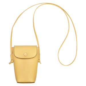 Épure Phone case with leather lace Yellow Chick – Leather