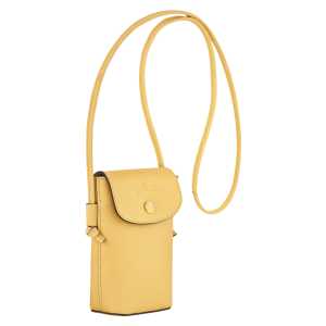 Épure Phone case with leather lace Yellow Chick – Leather