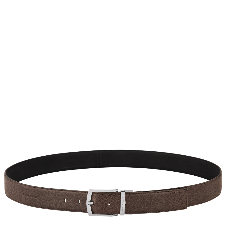 Le Foulonné Men's belt Mocha/Black - Leather
