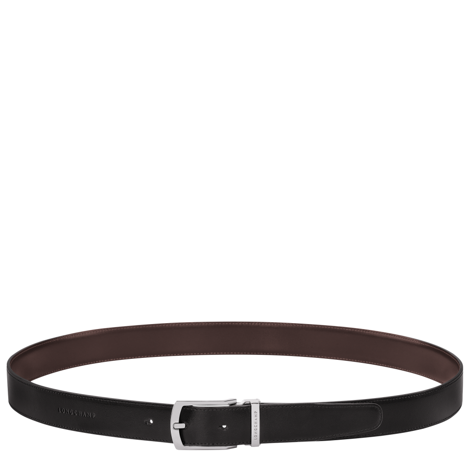 Delta Box Men's belt Black/Mocha - Leather