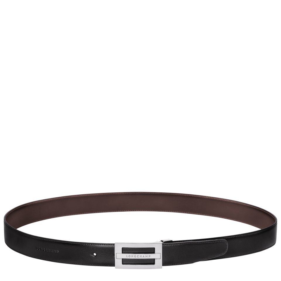 Delta Box Men's belt Black/Mocha - Leather
