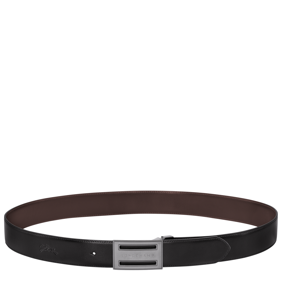 Delta Box Men's belt Black/Mocha - Leather