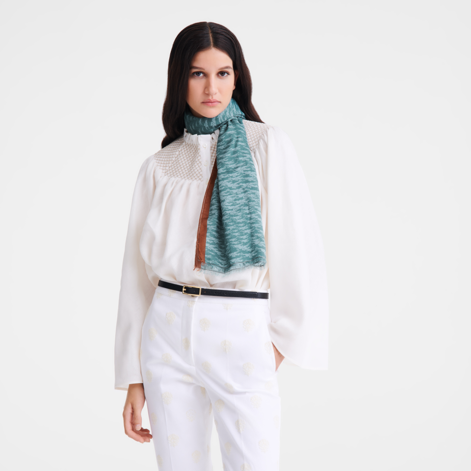 Chevaux Stole Eucalyptus - Horse print