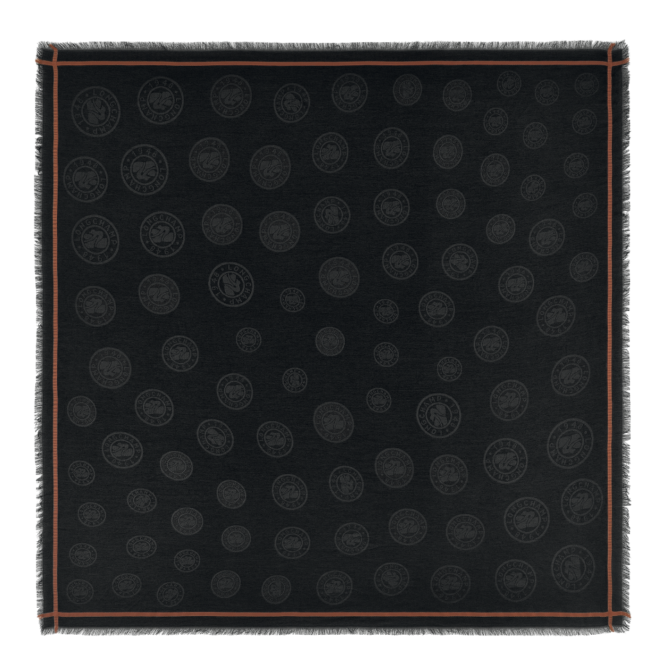 La Médaille Longchamp Shawl Black - Cotton blend