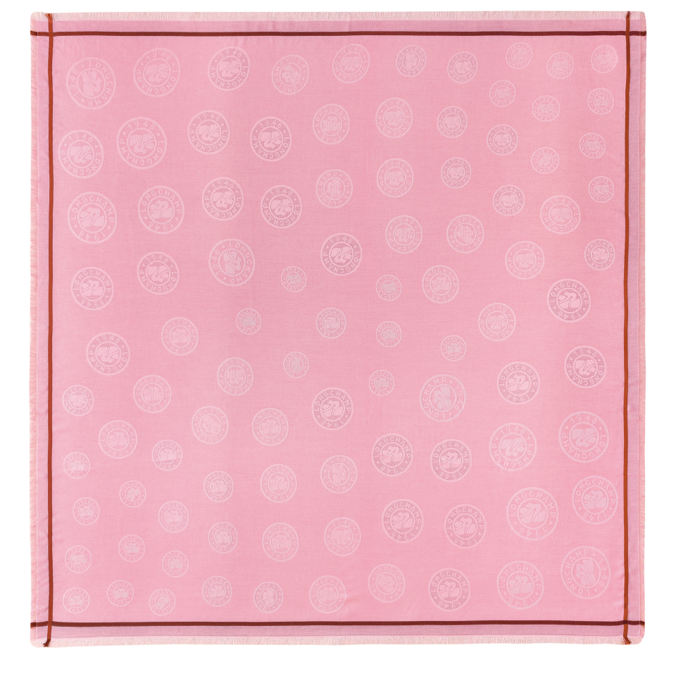 La Médaille Longchamp Shawl Pink - Cotton blend