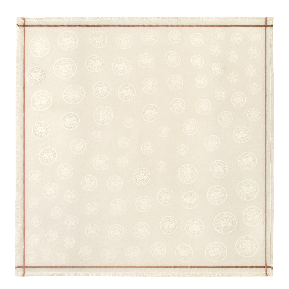 La Médaille Longchamp Shawl Ivory - Cotton blend