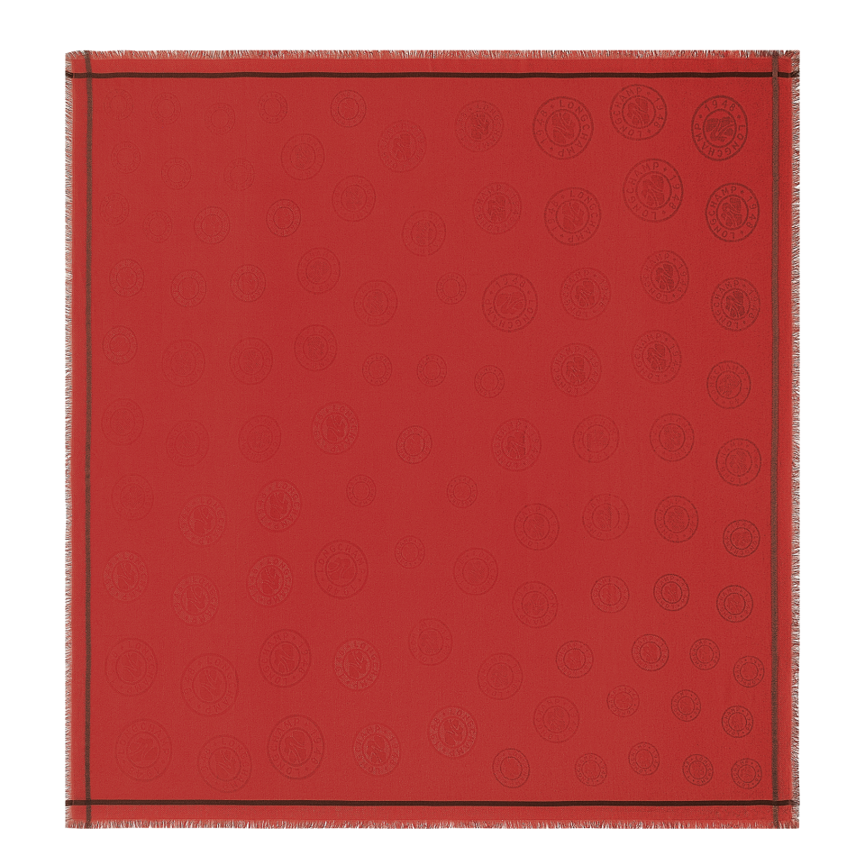 La Médaille Longchamp Shawl Tomato - Cotton blend