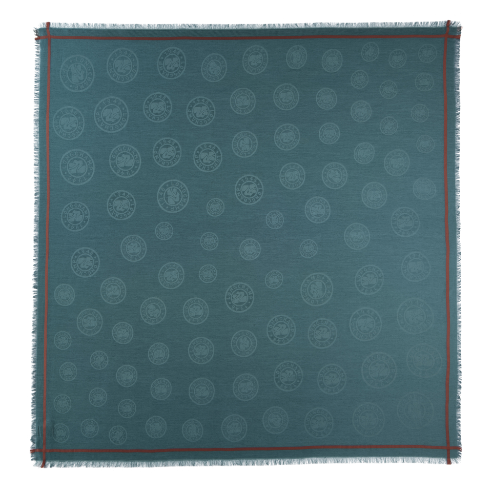 La Médaille Longchamp Shawl Peacock - Cotton blend