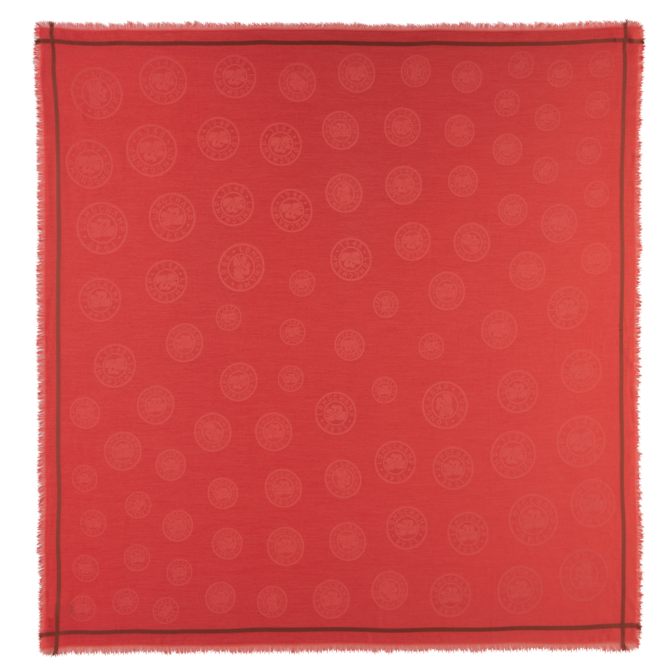 La Médaille Longchamp Shawl Tomato - Cotton blend