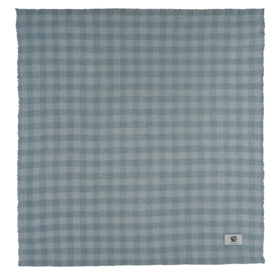 Summer Gingham Stole Vervain - Cashmere