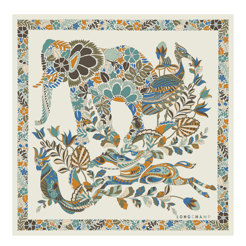 Forêt Longchamp Silk scarf 50 Paper - Silk