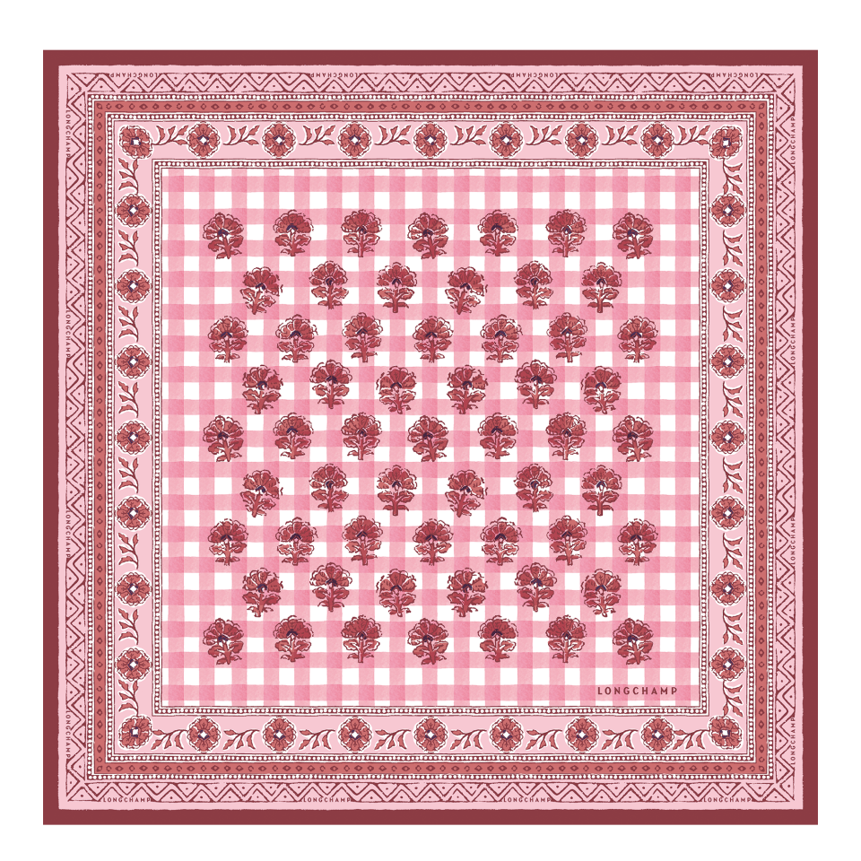 The Bucolic Escapade Silk scarf 50 Blush - Silk