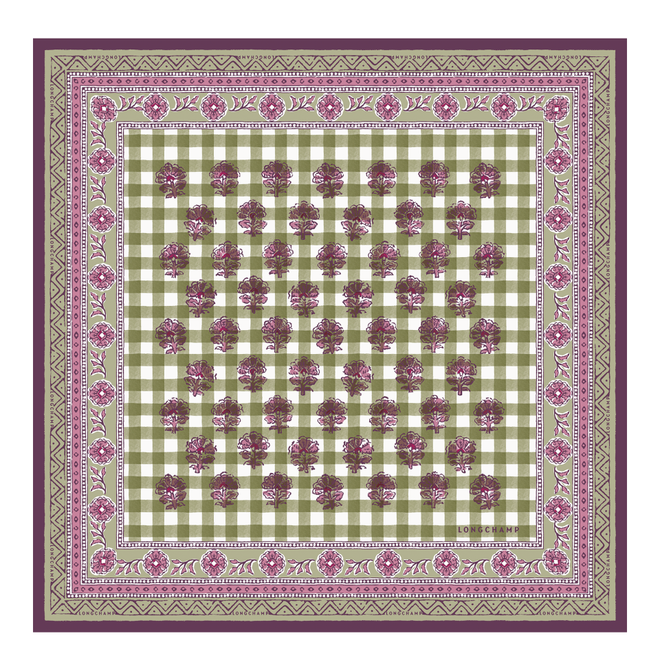 The Bucolic Escapade Silk scarf 50 Artichoke - Silk