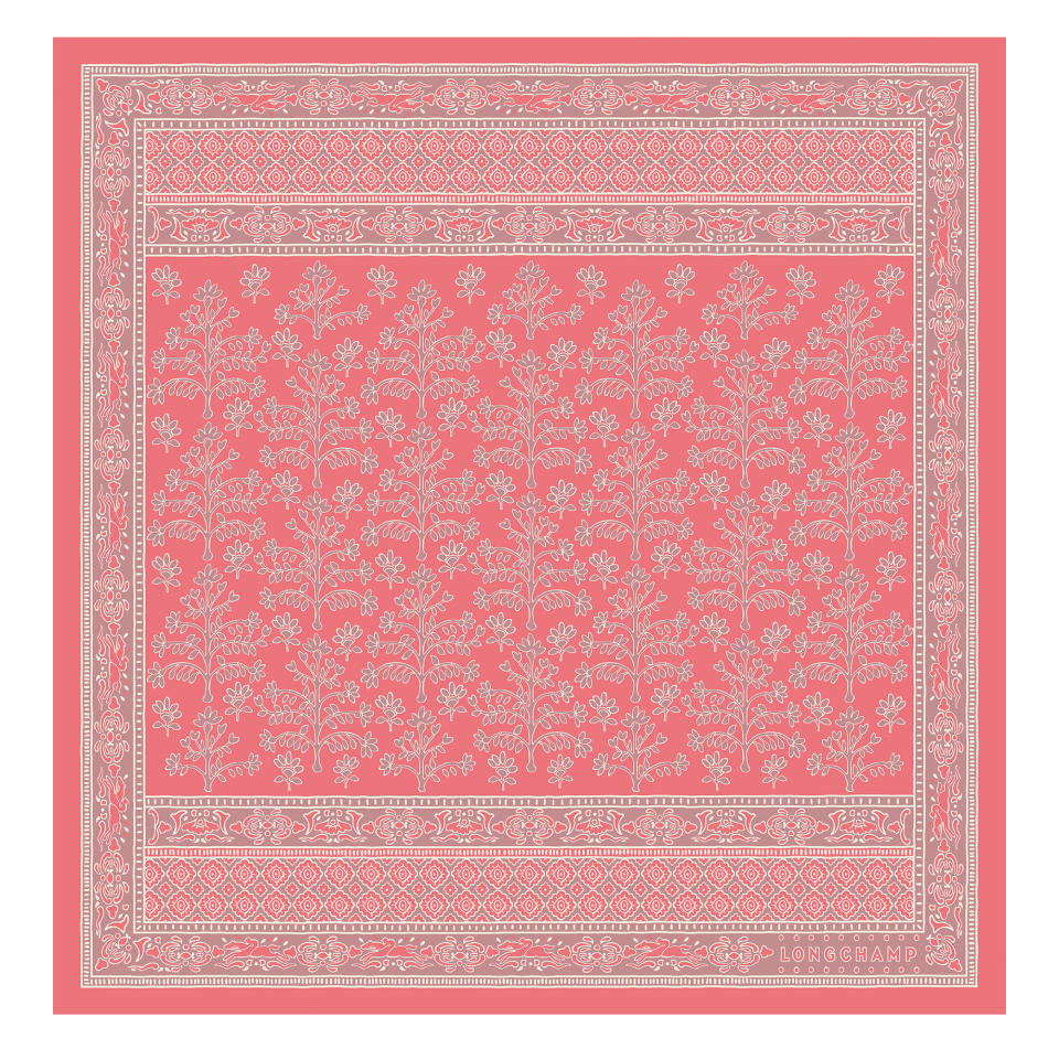 Tree of Life Silk scarf 50 Tomato - Silk