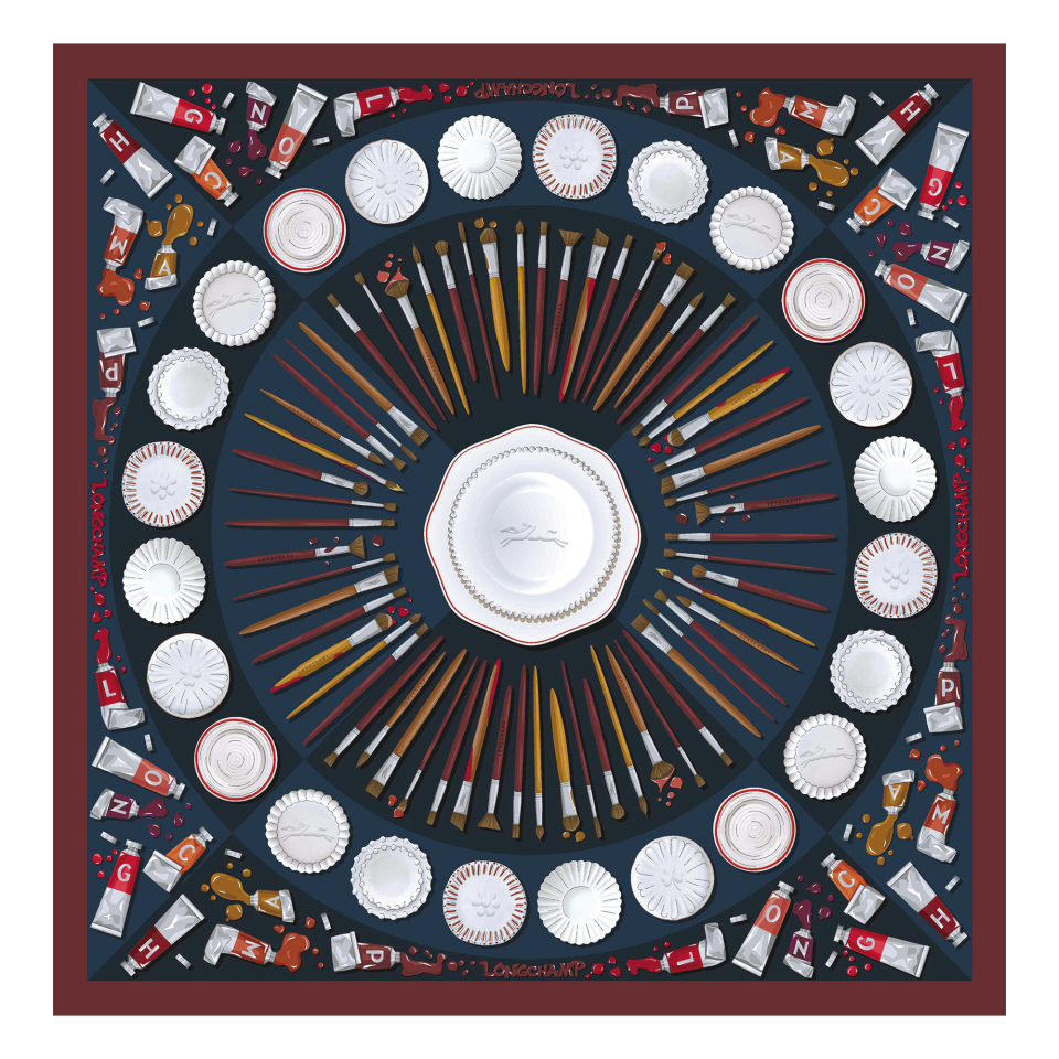Palette d'Artiste Silk scarf 70 Pomegranate - OTHER