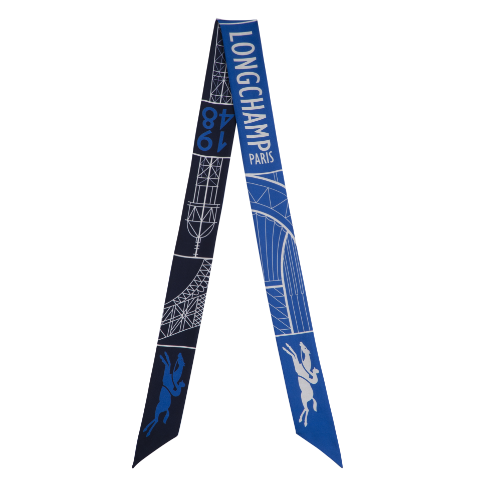 Eiffel Tower 1948 Headband Navy - Silk