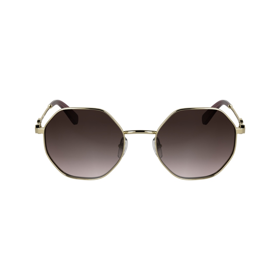 Sunglasses Gold/Brown Pink - Metal