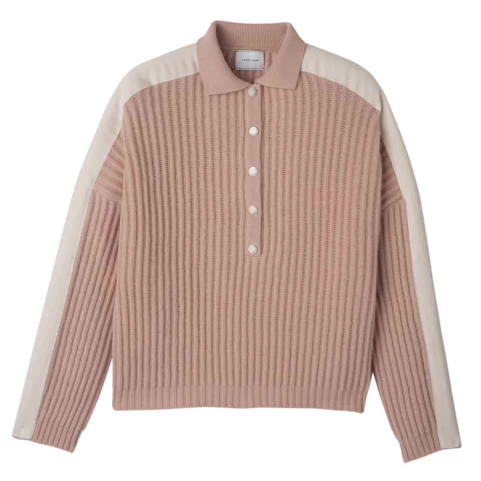 Polo collar jumper Nude - Knit