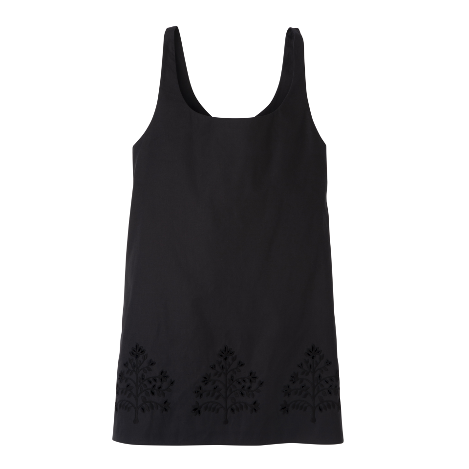 Dress Black - Embroidered canvas