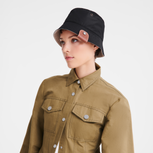 Reversible bucket hat Black/Paper – Technical taffeta
