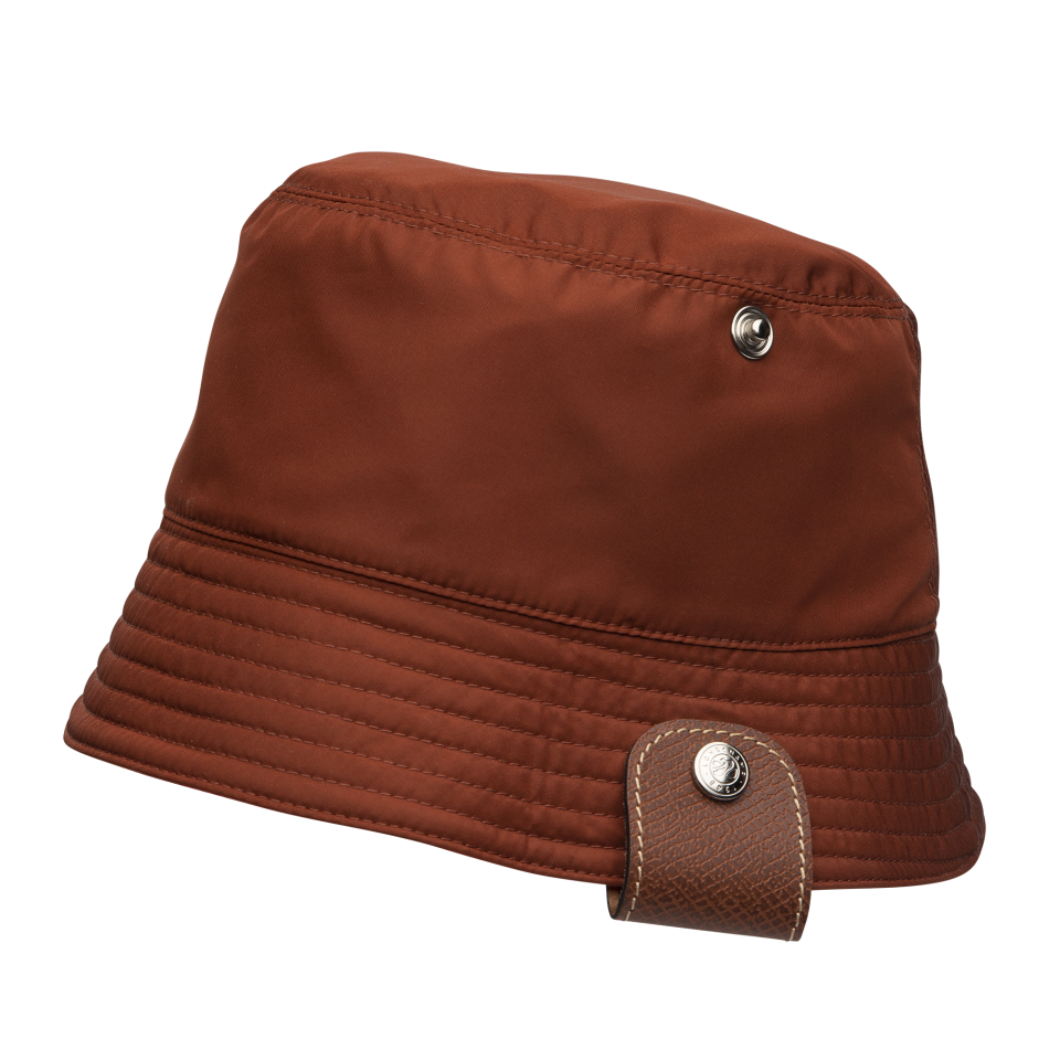 Reversible bucket hat Chestnut/Tomato - Technical taffeta