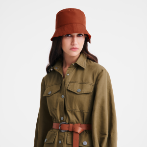 Reversible bucket hat Chestnut/Tomato – Technical taffeta