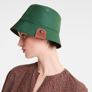 Reversible bucket hat Mocha/Green English – Technical taffeta