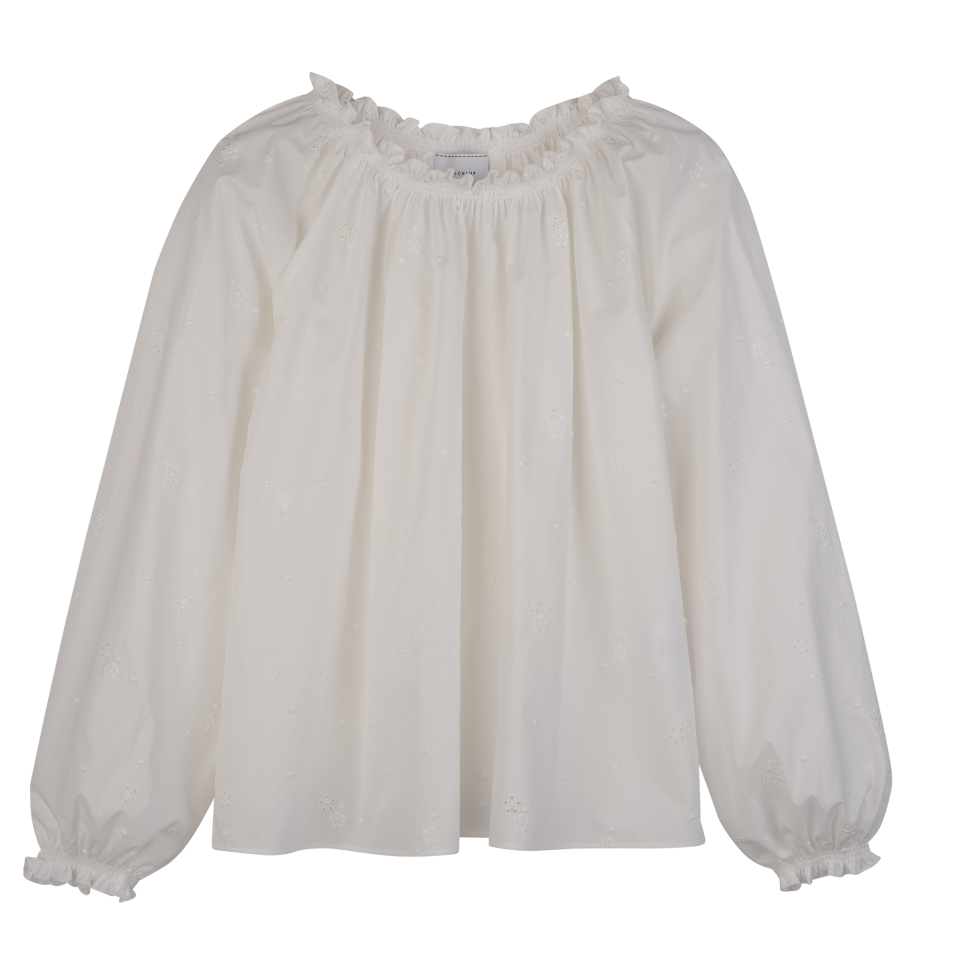 Blouse White - Poplin embroidered
