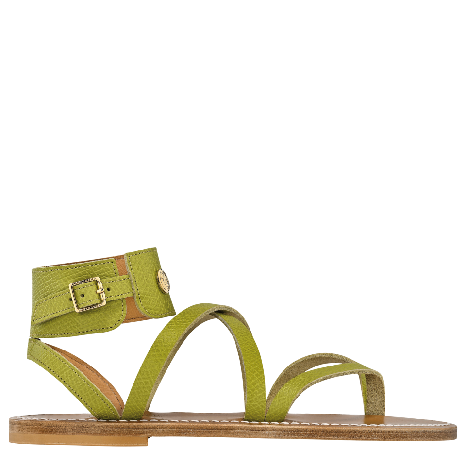 Longchamp x K.Jacques Sandals Kiwi Green - Leather