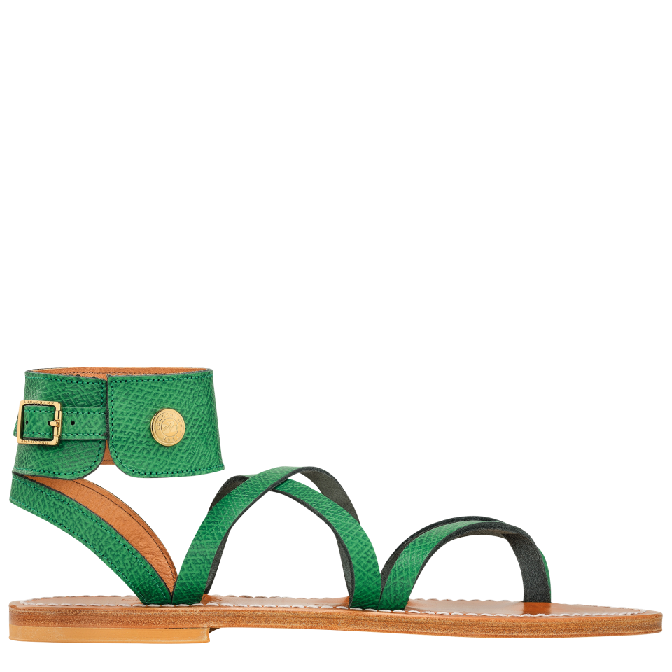 Longchamp x K.Jacques Sandals Green - Leather