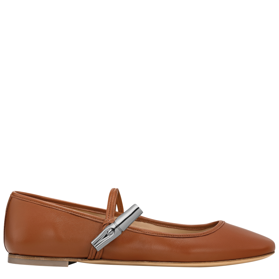 Le Roseau Ballerinas Bark - Leather