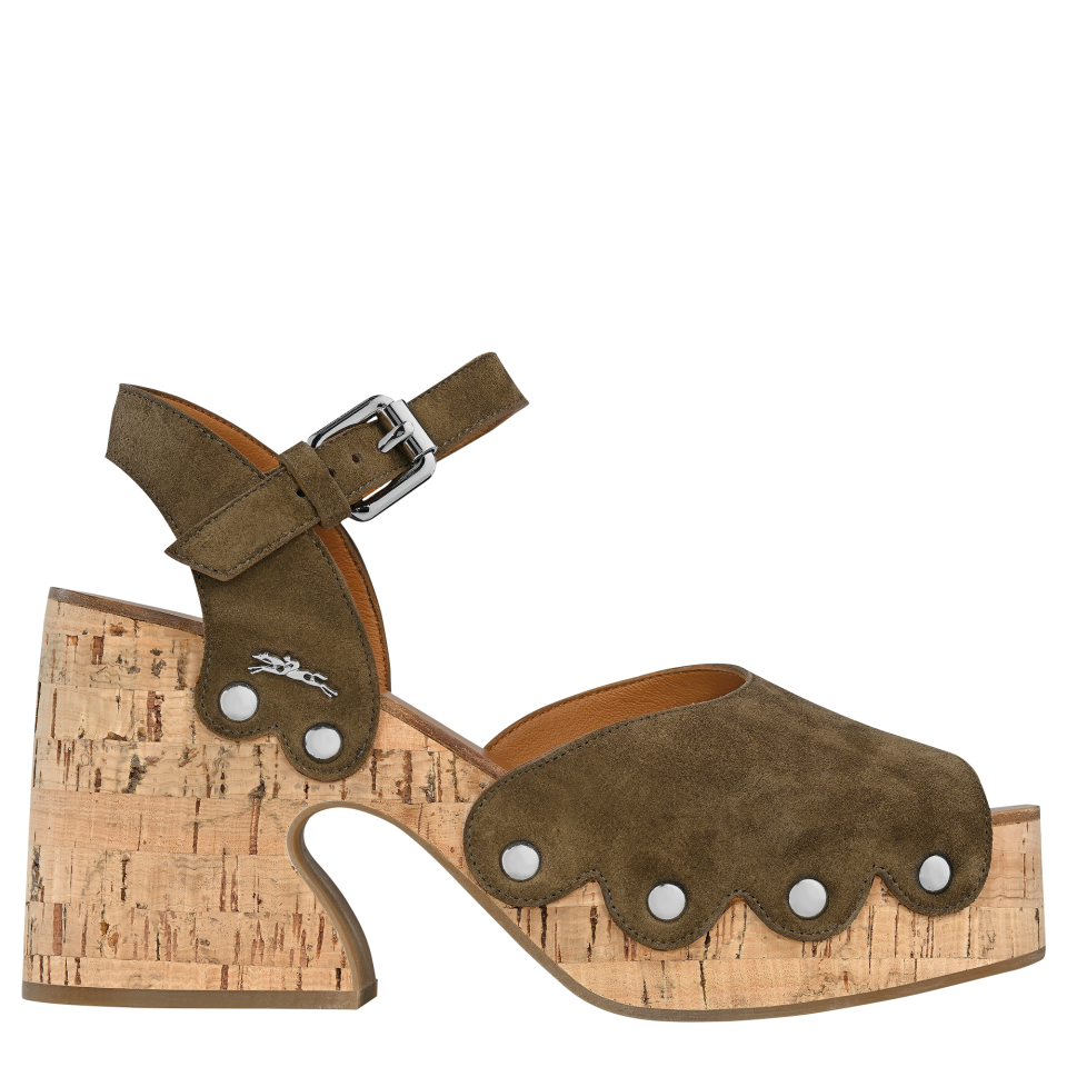 La Cigale Sandals Olive - Leather