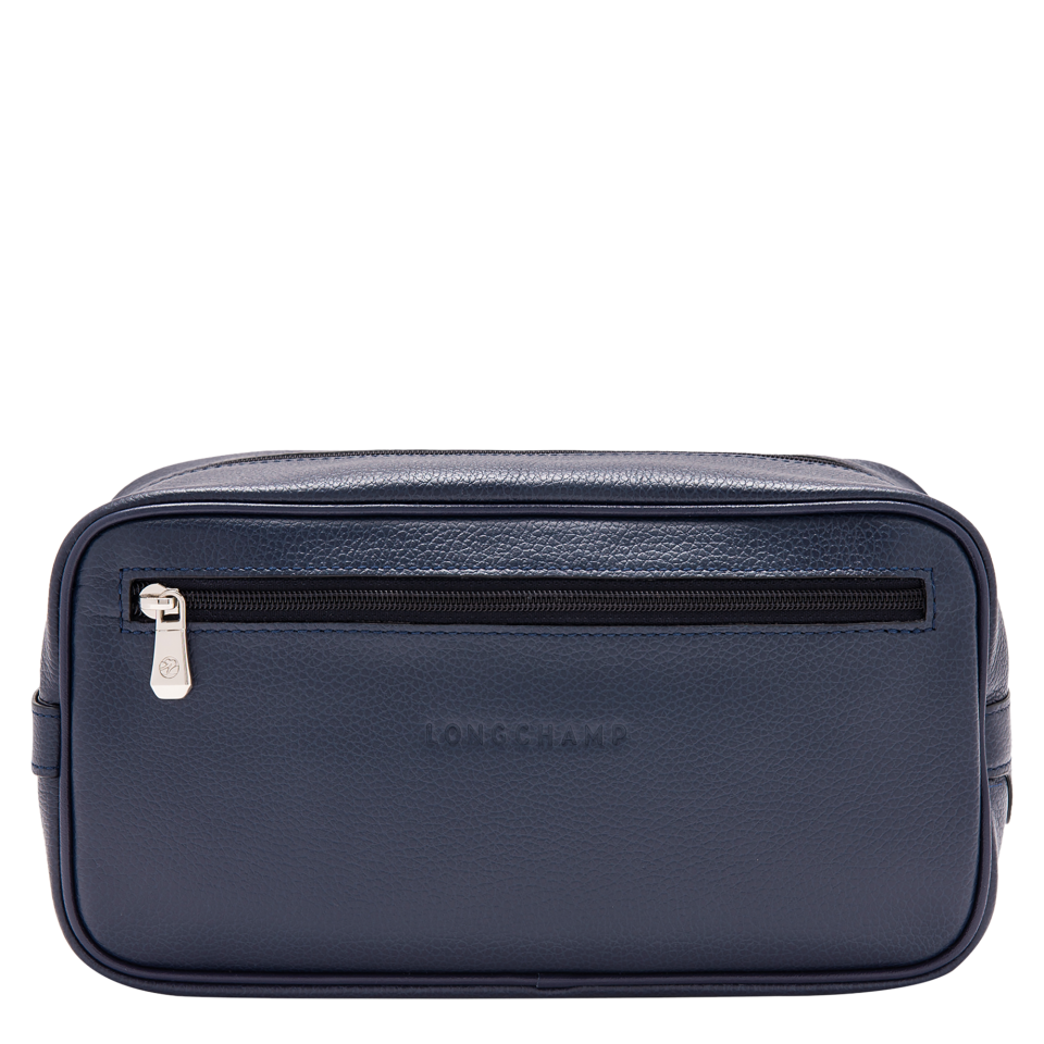 Le Foulonné Toiletry case Navy - Leather