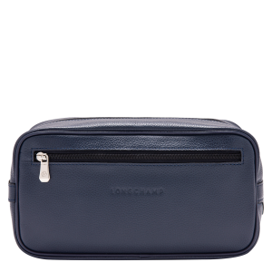Le Foulonné Toiletry case Navy – Leather