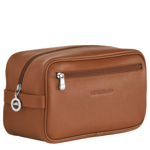 Le Foulonné Toiletry case Caramel – Leather